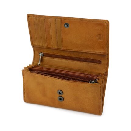 Bear Design Sigrid overslag portemonnee cognac | CP6096 open