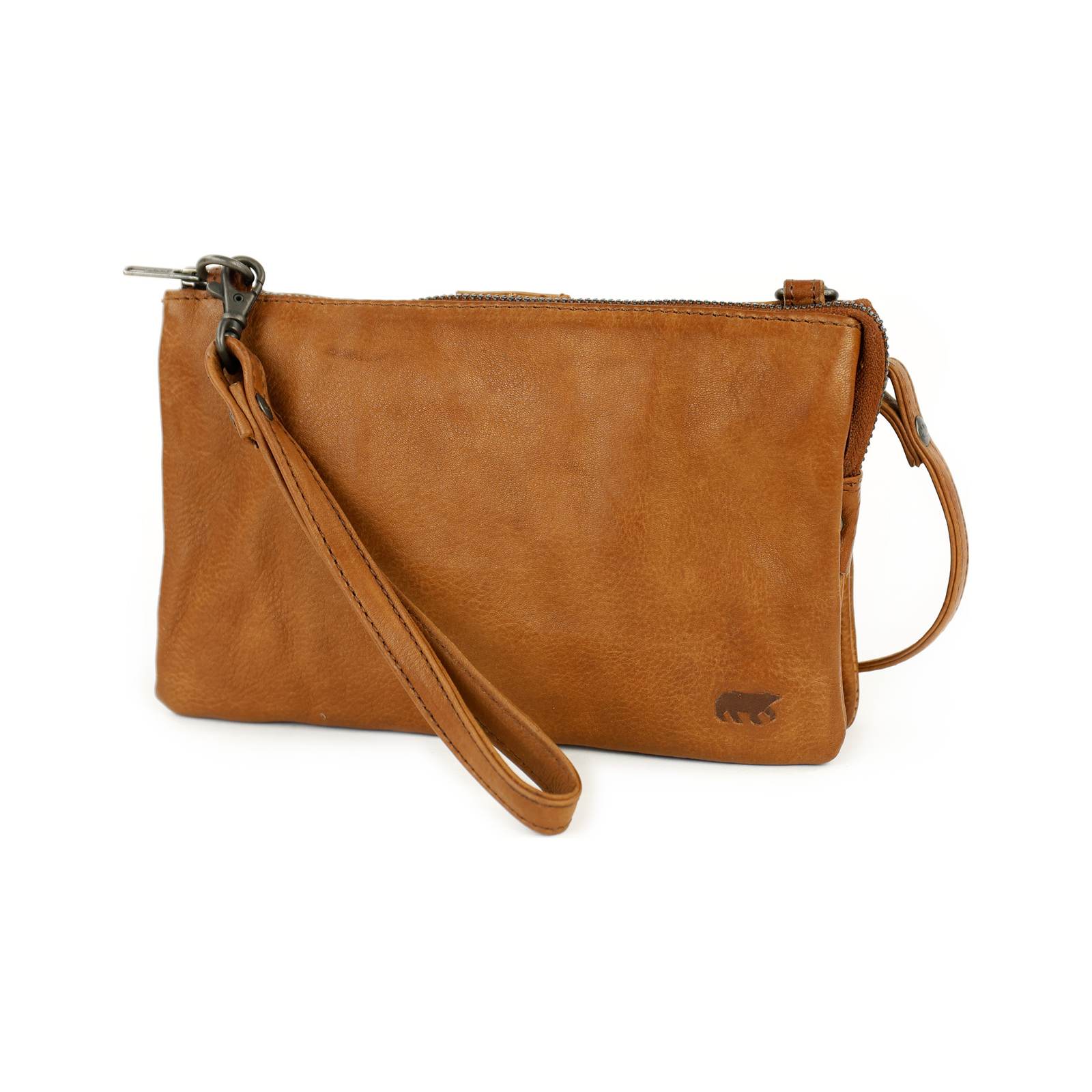 Bear Design Uma Callisto Pelle Clutch cognac | CP1119 cognac schouderband