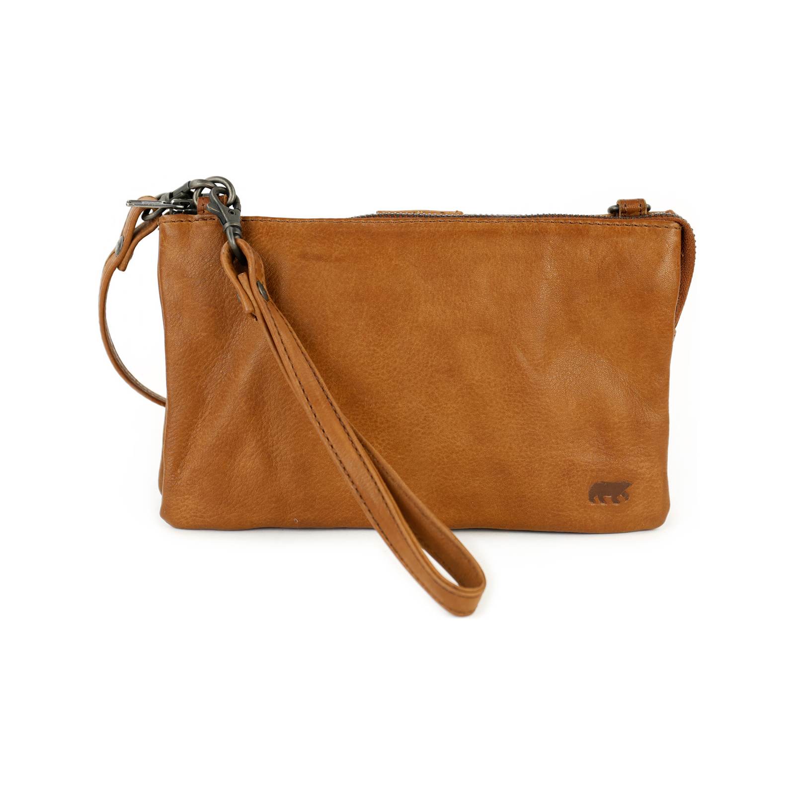 Bear Design Uma Callisto Pelle Clutch cognac | CP1119 cognac voorkant