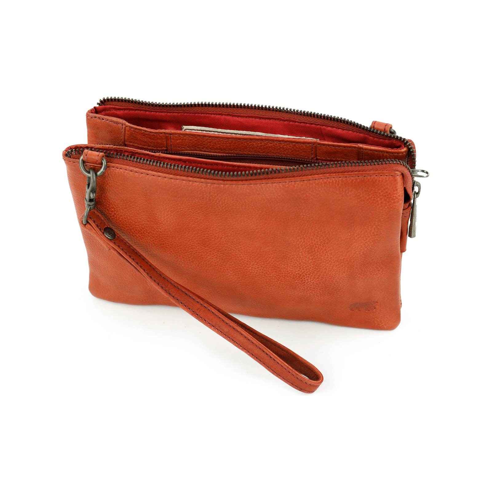 Bear Design Uma Callisto Pelle Clutch red | CP1119 red open