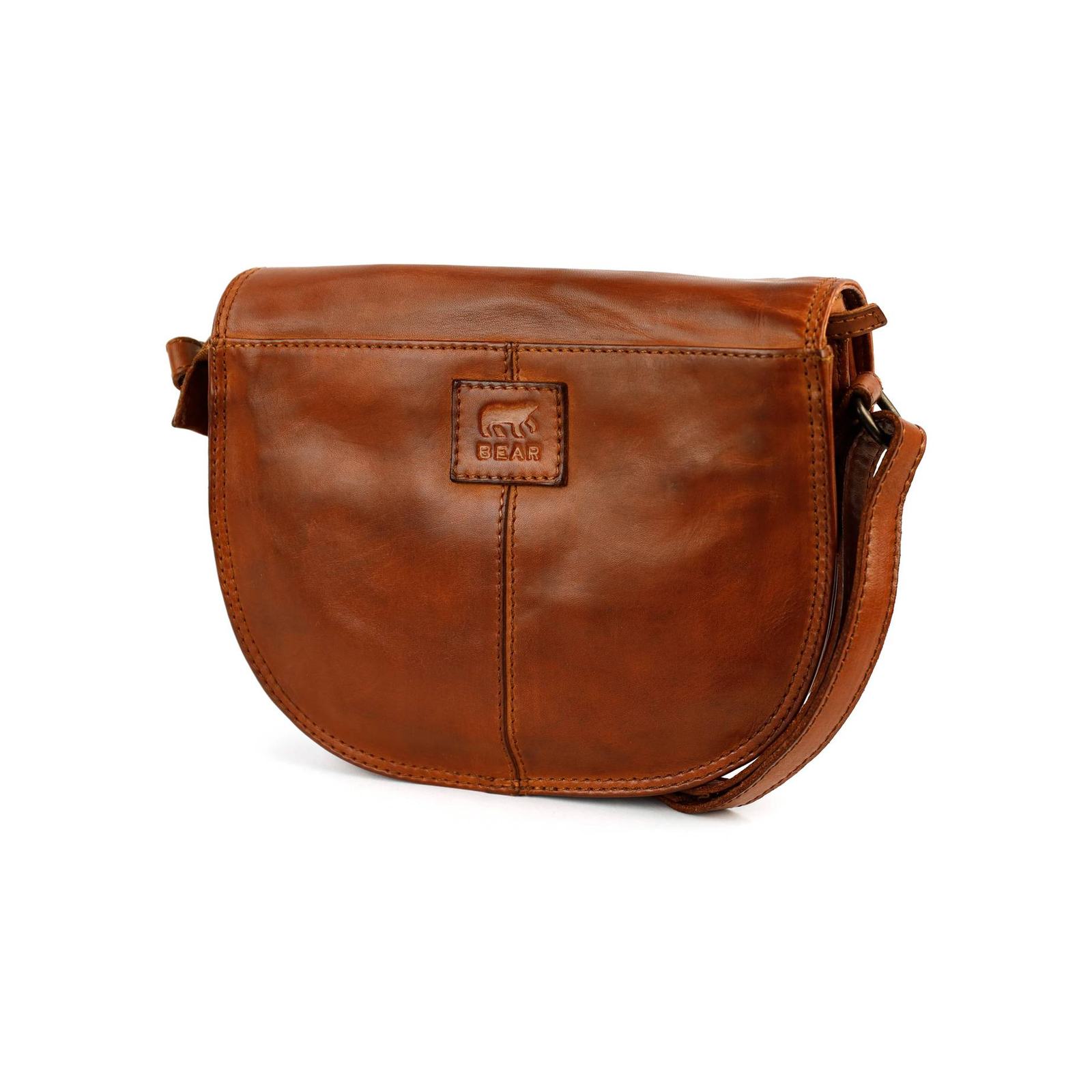Bear Gigi schoudertasje (leren schoudertas / crossbody) - Cognac - Afbeelding 4