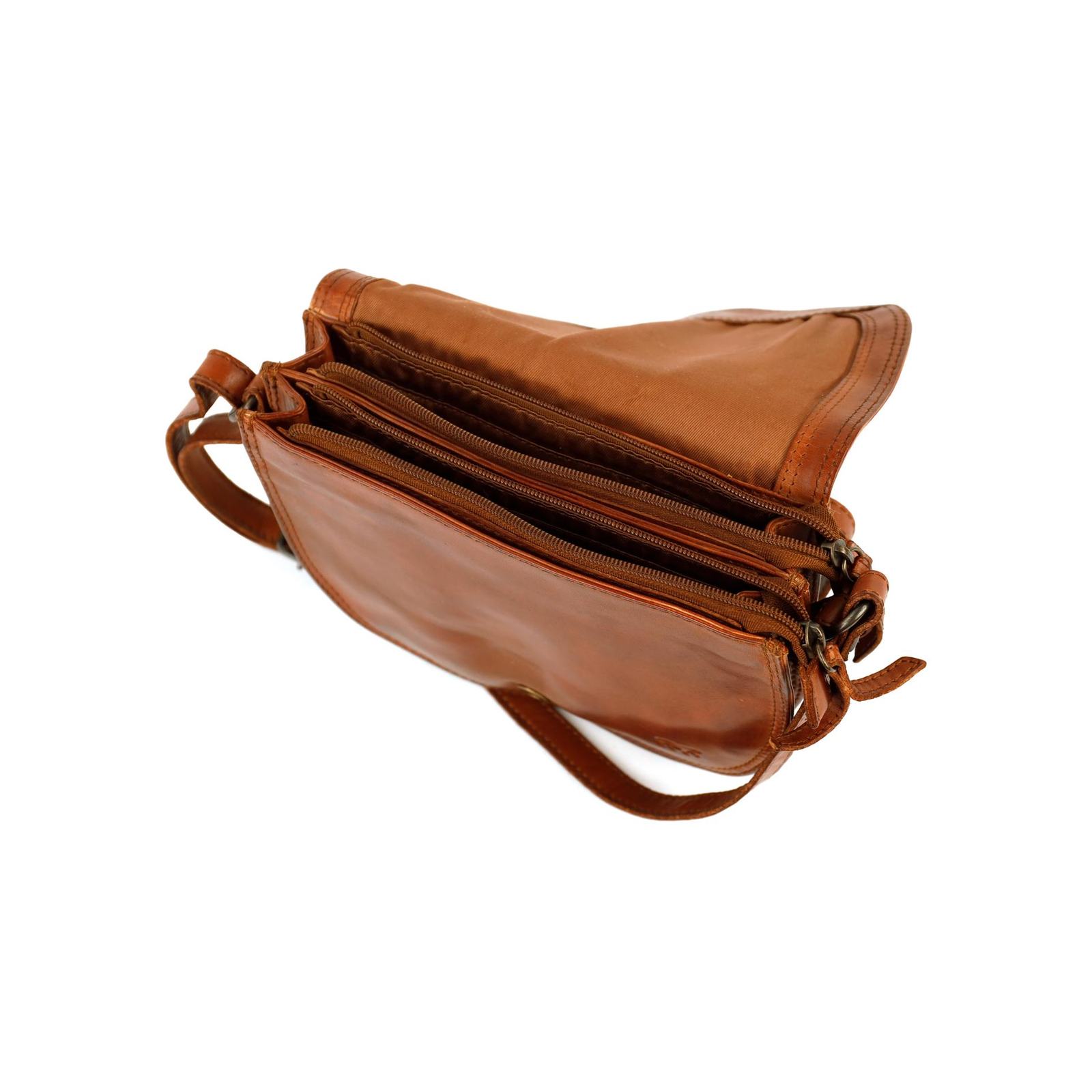 Bear Gigi schoudertasje (leren schoudertas / crossbody) - Cognac - Afbeelding 3