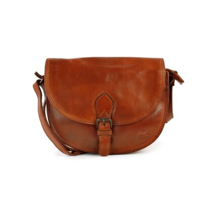 Bear Gigi schoudertasje (leren schoudertas / crossbody) - Cognac