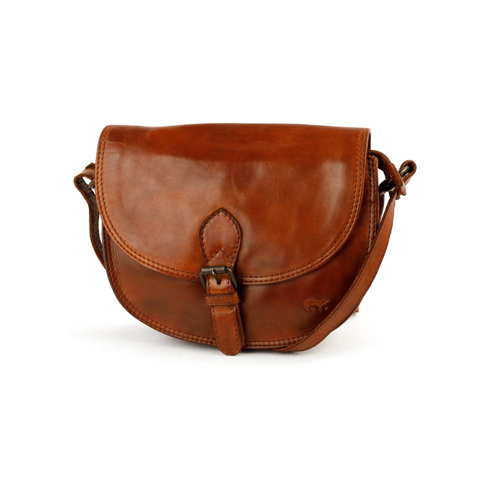 Bear Gigi schoudertasje (leren schoudertas / crossbody) - Cognac - Afbeelding 2