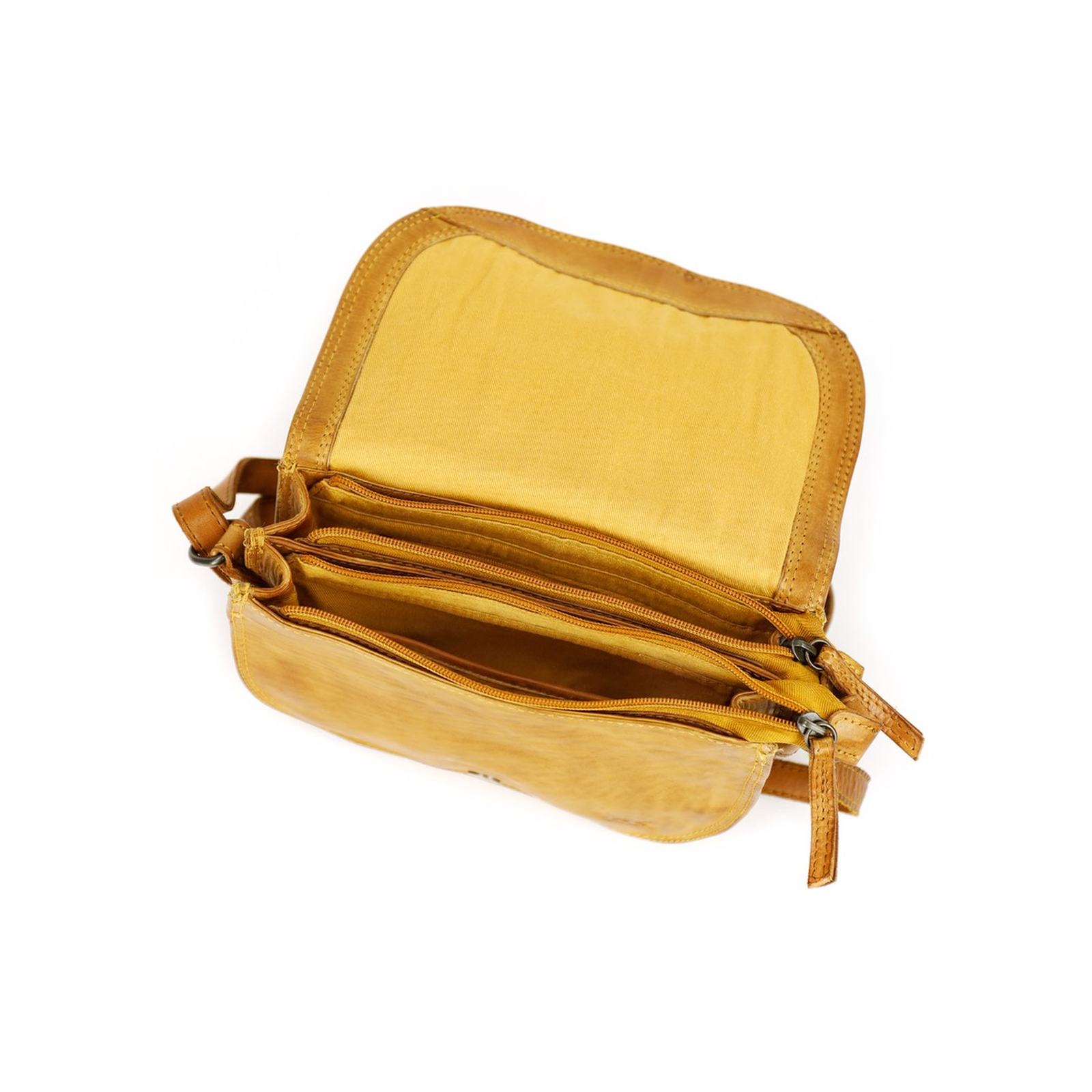 Bear Gigi schoudertasje (leren schoudertas / crossbody) - Oker - Afbeelding 2