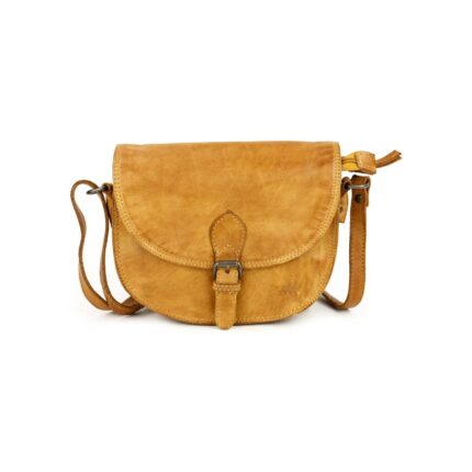 Bear Gigi schoudertasje (leren schoudertas / crossbody) - Oker