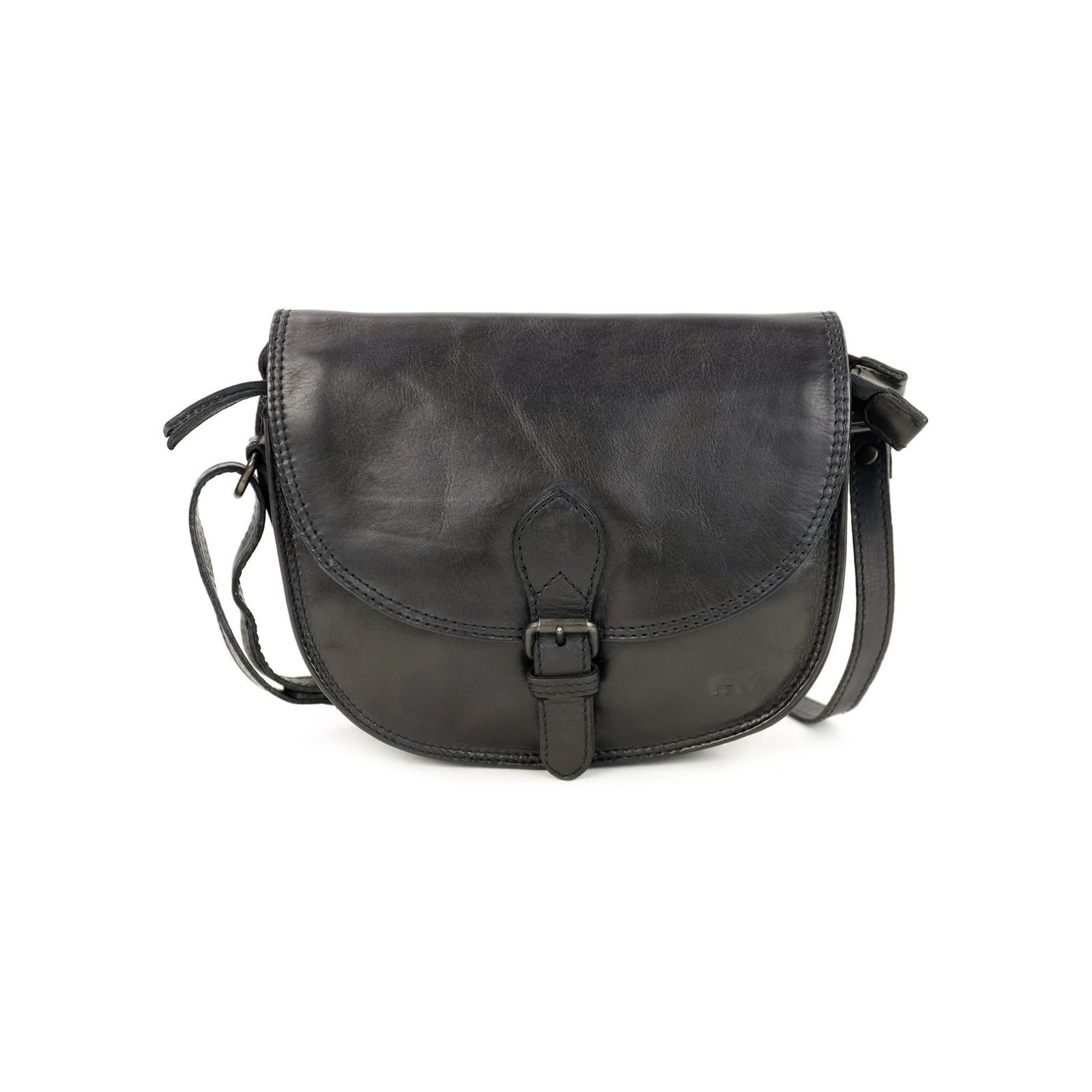 Bear Gigi schoudertasje (leren schoudertas / crossbody) - Zwart