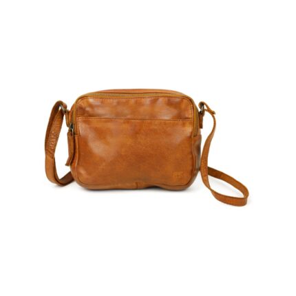 Bear Irem schoudertasje (leren schoudertas / unisex) - Cognac