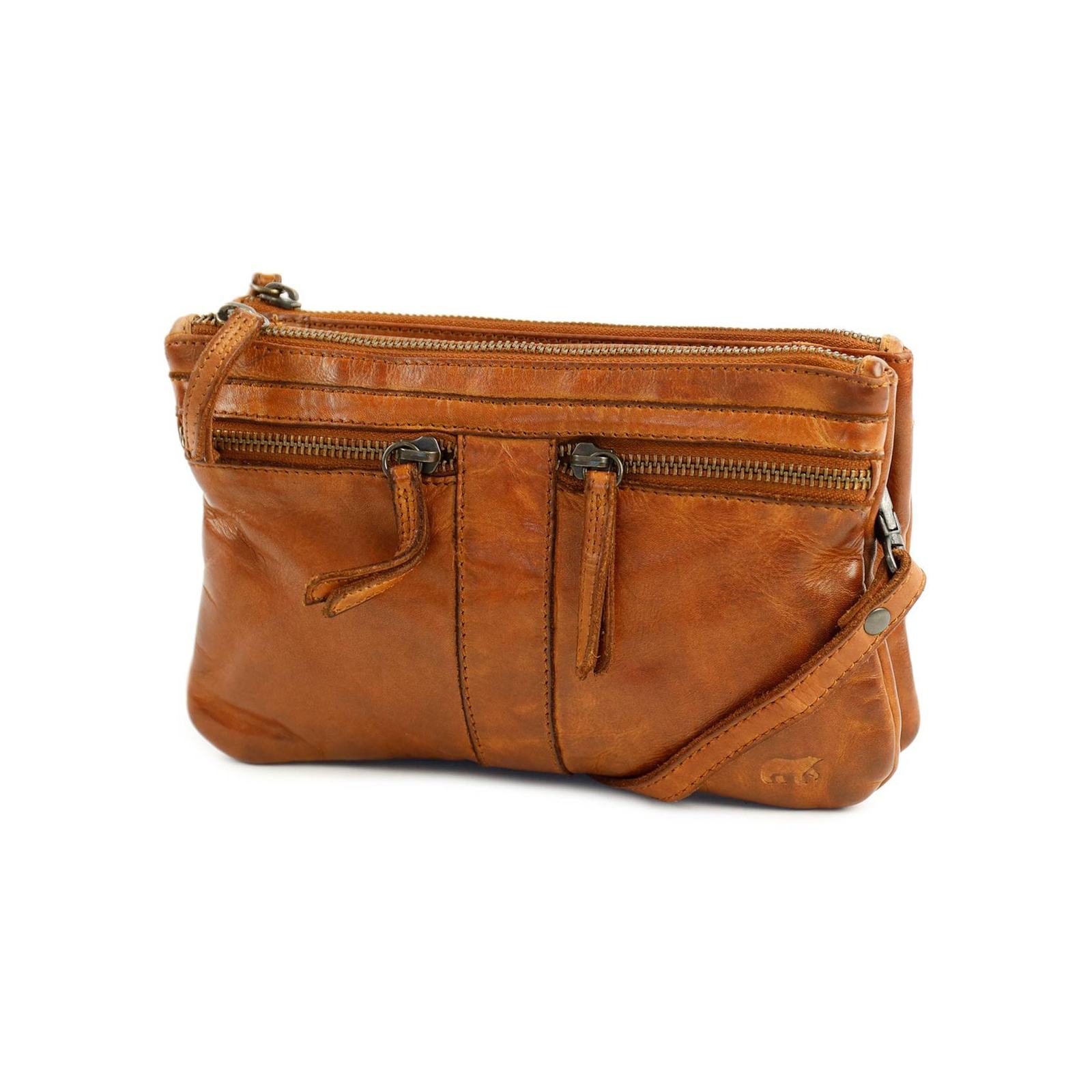 Bear Linda schoudertasje (leren schoudertas / crossbody) - Cognac