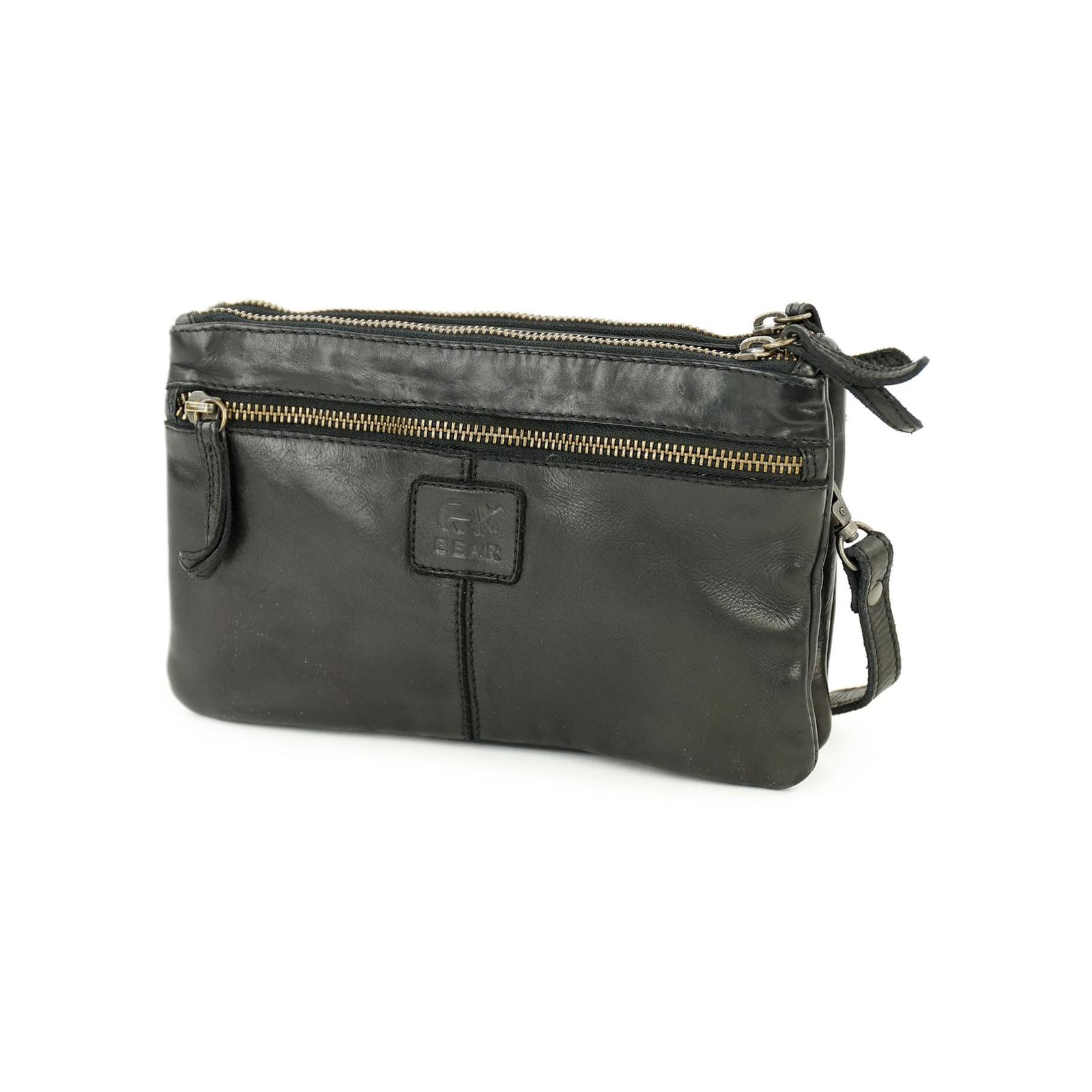 Bear Linda schoudertasje (leren schoudertas / crossbody) - Zwart - Afbeelding 4