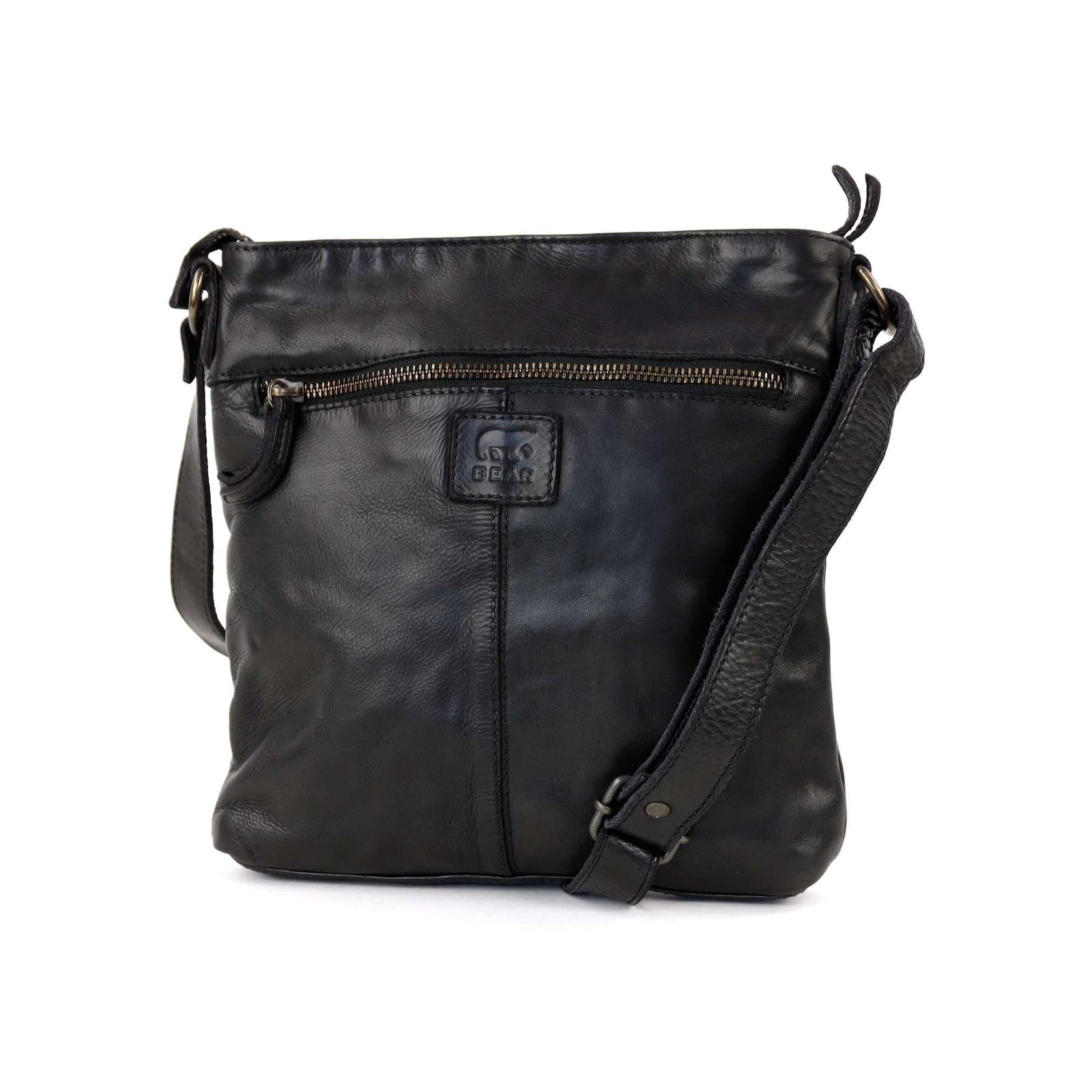 Bear Luna schoudertasje (leren schoudertas / crossbody) - Zwart - Afbeelding 4