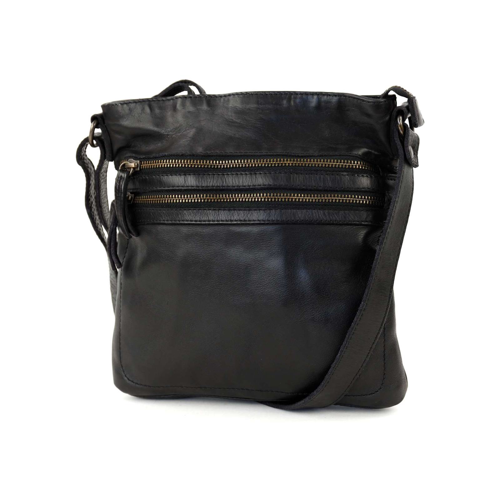 Bear Luna schoudertasje (leren schoudertas / crossbody) - Zwart - Afbeelding 2