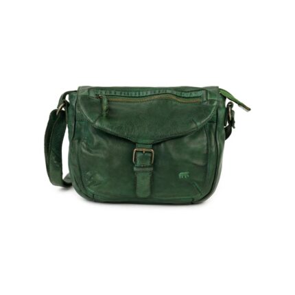 Bear Mattea schoudertasje (leren schoudertas / crossbody) - Green