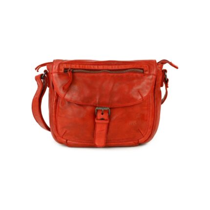 Bear Mattea schoudertasje (leren schoudertas / crossbody) - Red