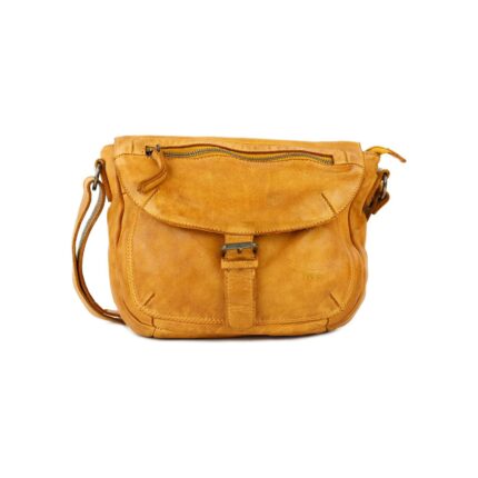 Bear Mattea schoudertasje (leren schoudertas / crossbody) - Yellow