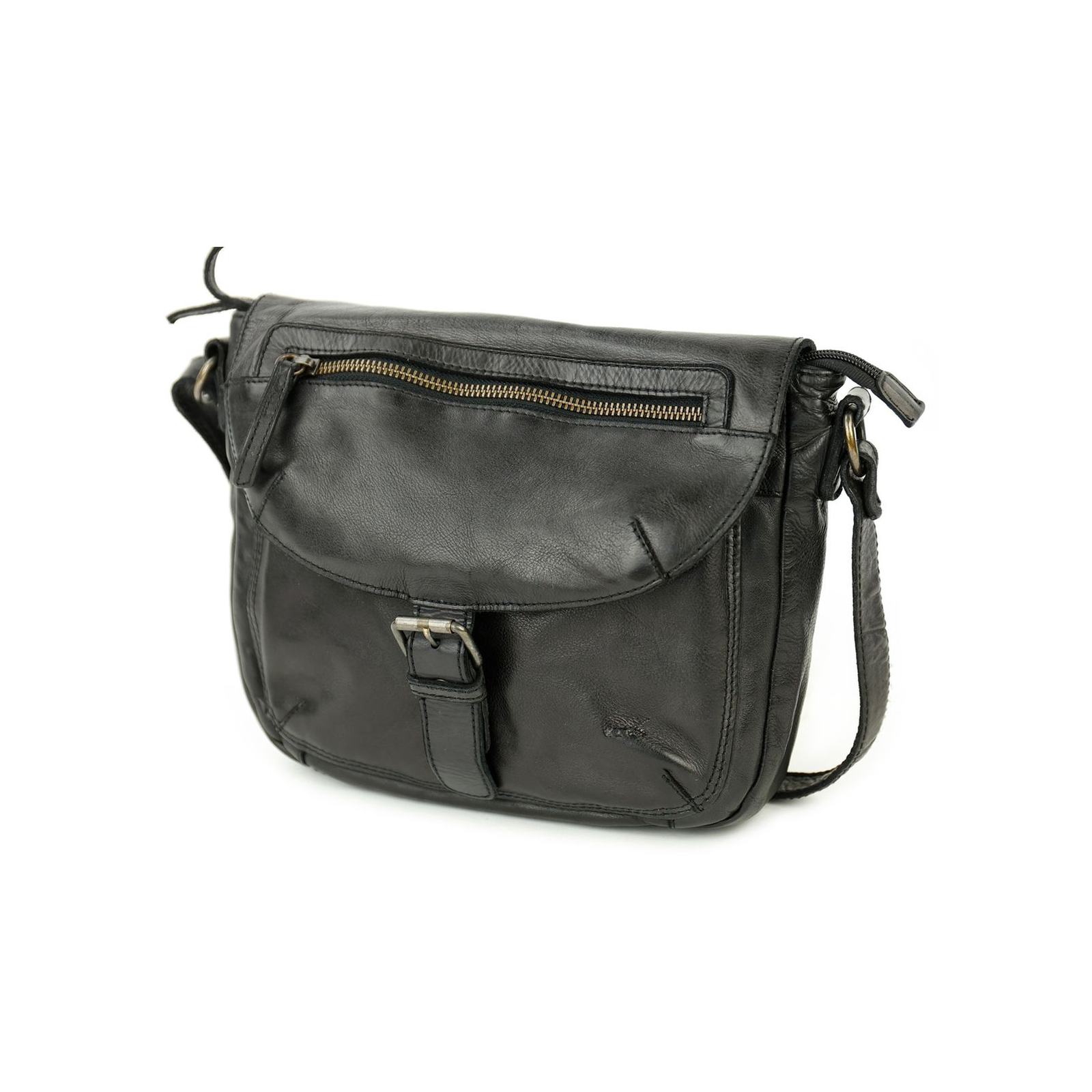 Bear Mattea schoudertasje (leren schoudertas / crossbody) - Zwart - Afbeelding 2