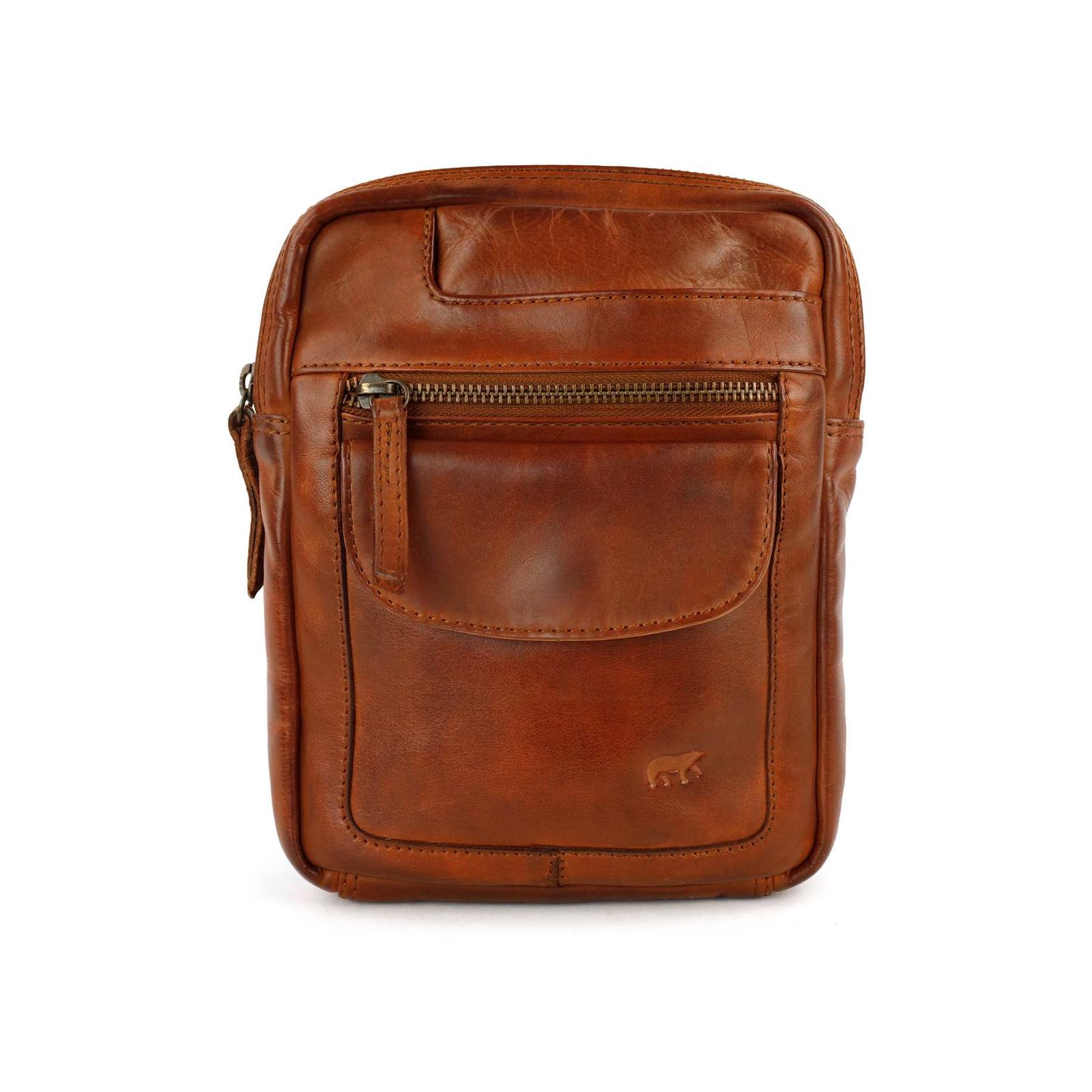 Bear Sasha crossbody (leren crossbody tas) - Cognac