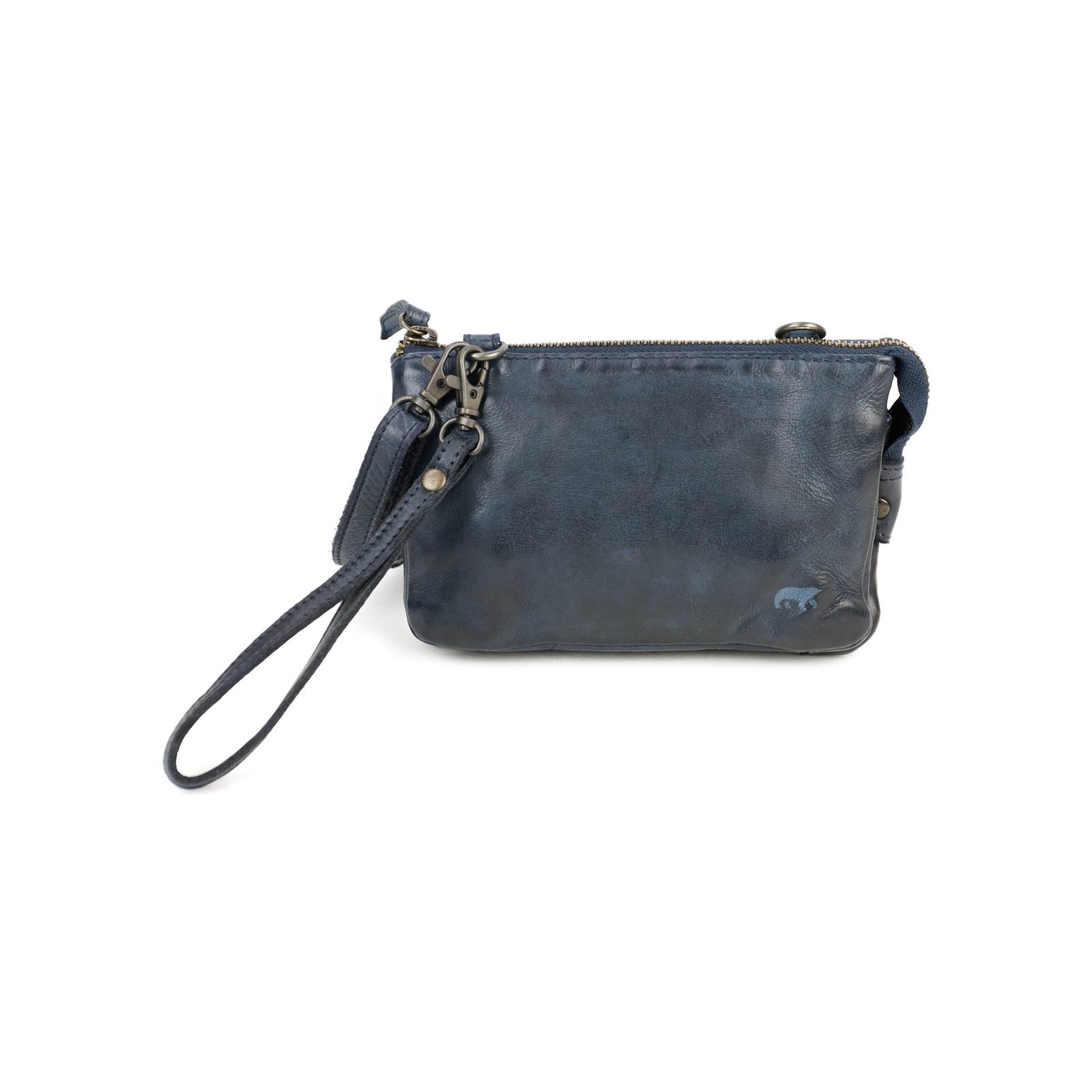 Bear Umi portemonneetasje (leren portemonneetas / crossbody) - Blue