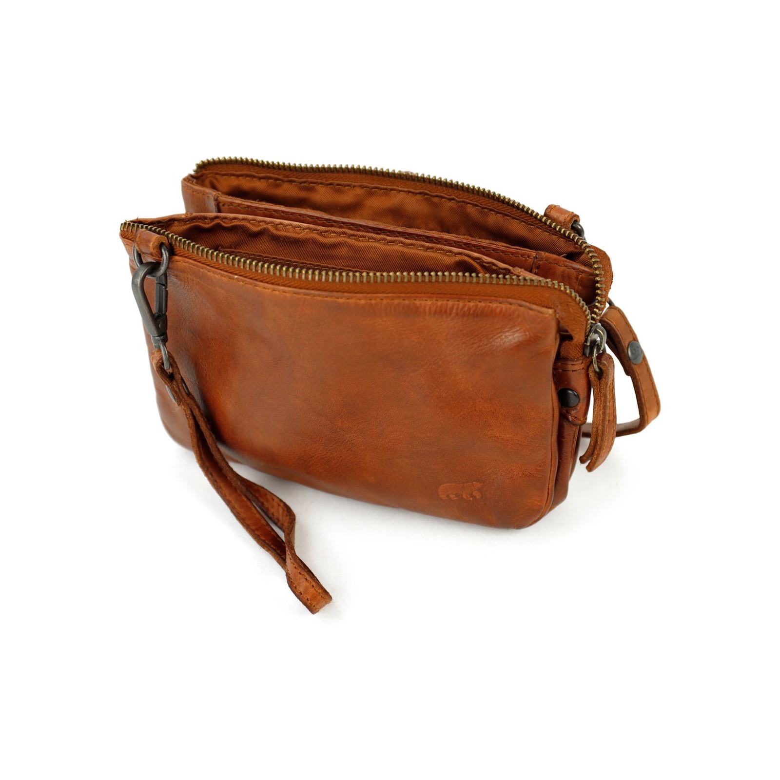 Bear Umi portemonneetasje (leren portemonneetas / crossbody) - Cognac - Afbeelding 3