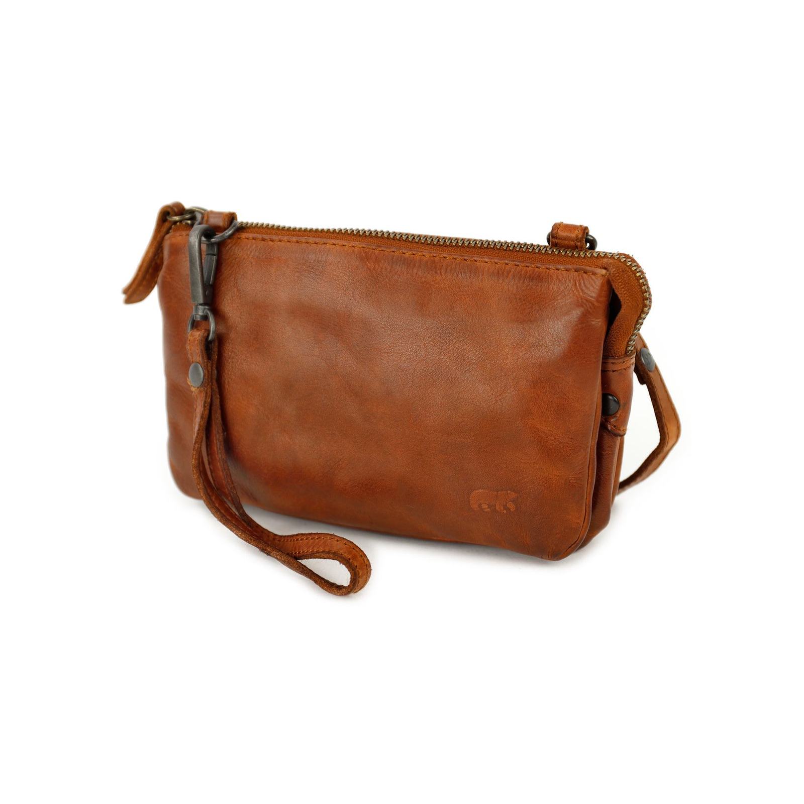 Bear Umi portemonneetasje (leren portemonneetas / crossbody) - Cognac - Afbeelding 2
