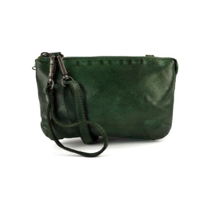 Bear Umi portemonneetasje (leren portemonneetas / crossbody) - Green