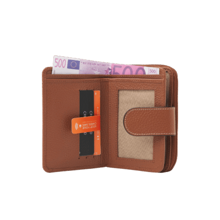 dR Amsterdam 110123 damesportemonnee met overslag mocha open