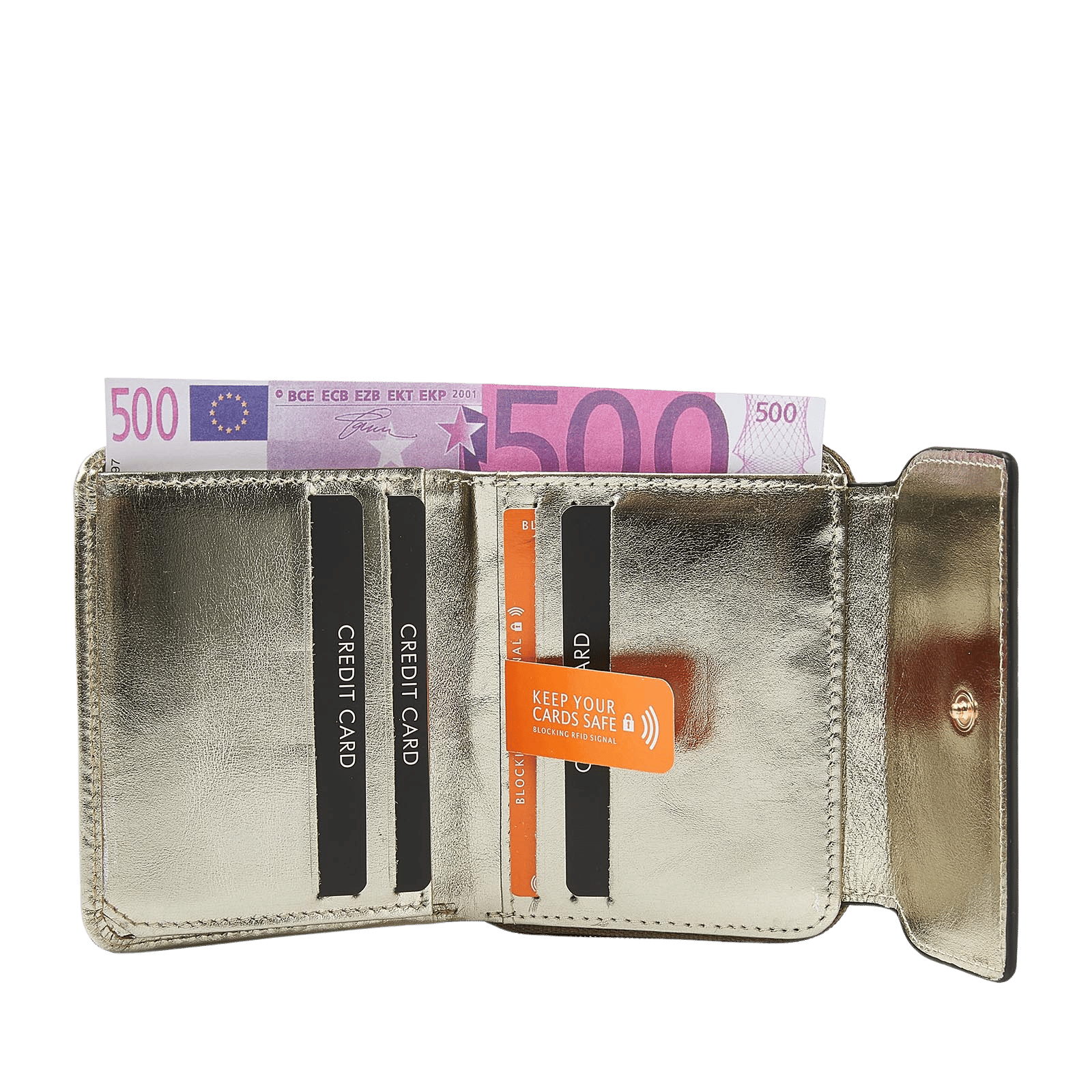 dR Amsterdam 110179 damesportemonnee met rits light gold binnenkant