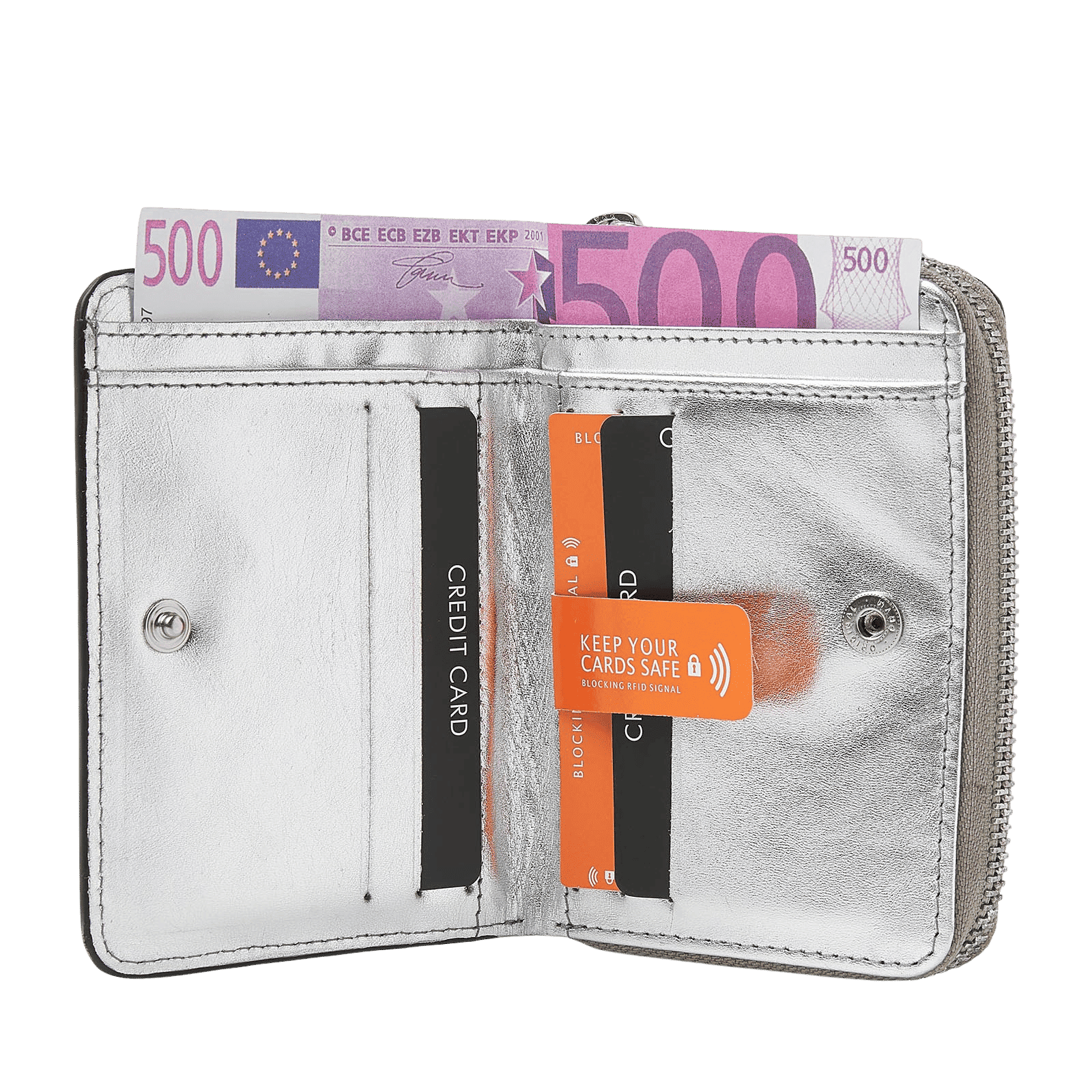 dR Amsterdam 110184 damesportemonnee met rits light gold binnenkant