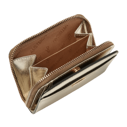 dR Amsterdam 110184 damesportemonnee met rits light gold open