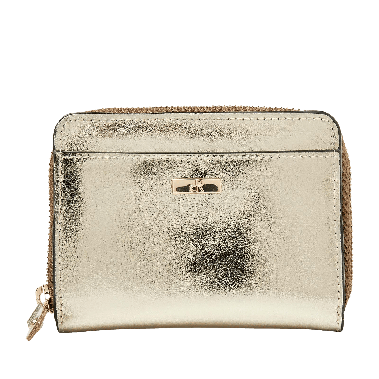 dR Amsterdam 110184 damesportemonnee met rits light gold voorkant