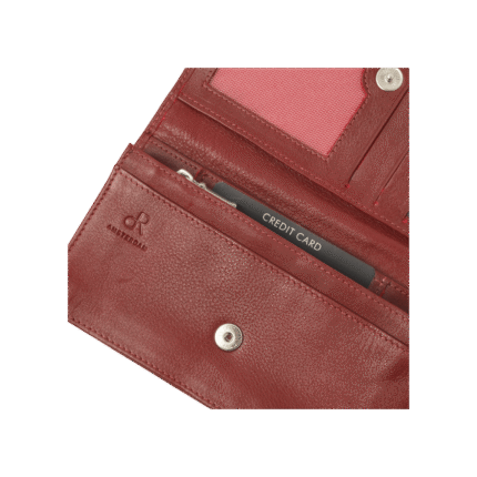 dR Amsterdam 15190 damesportemonnee RFID rood detail