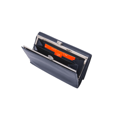 dR Amsterdam 15199 damesportemonnee RFID donkerblauw open