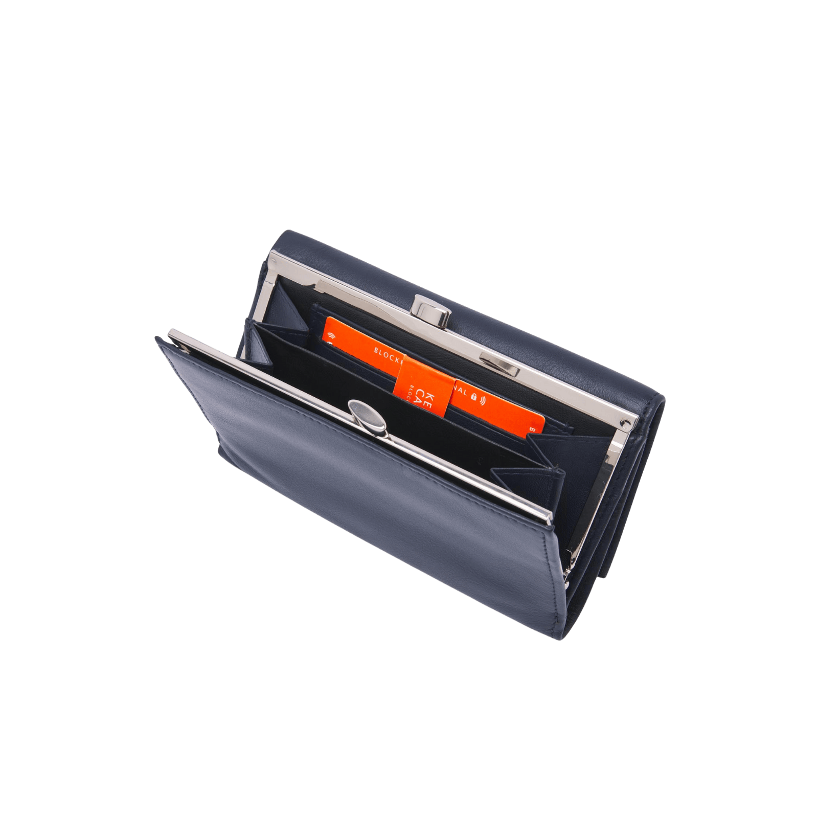 dR Amsterdam 15199 damesportemonnee RFID donkerblauw open