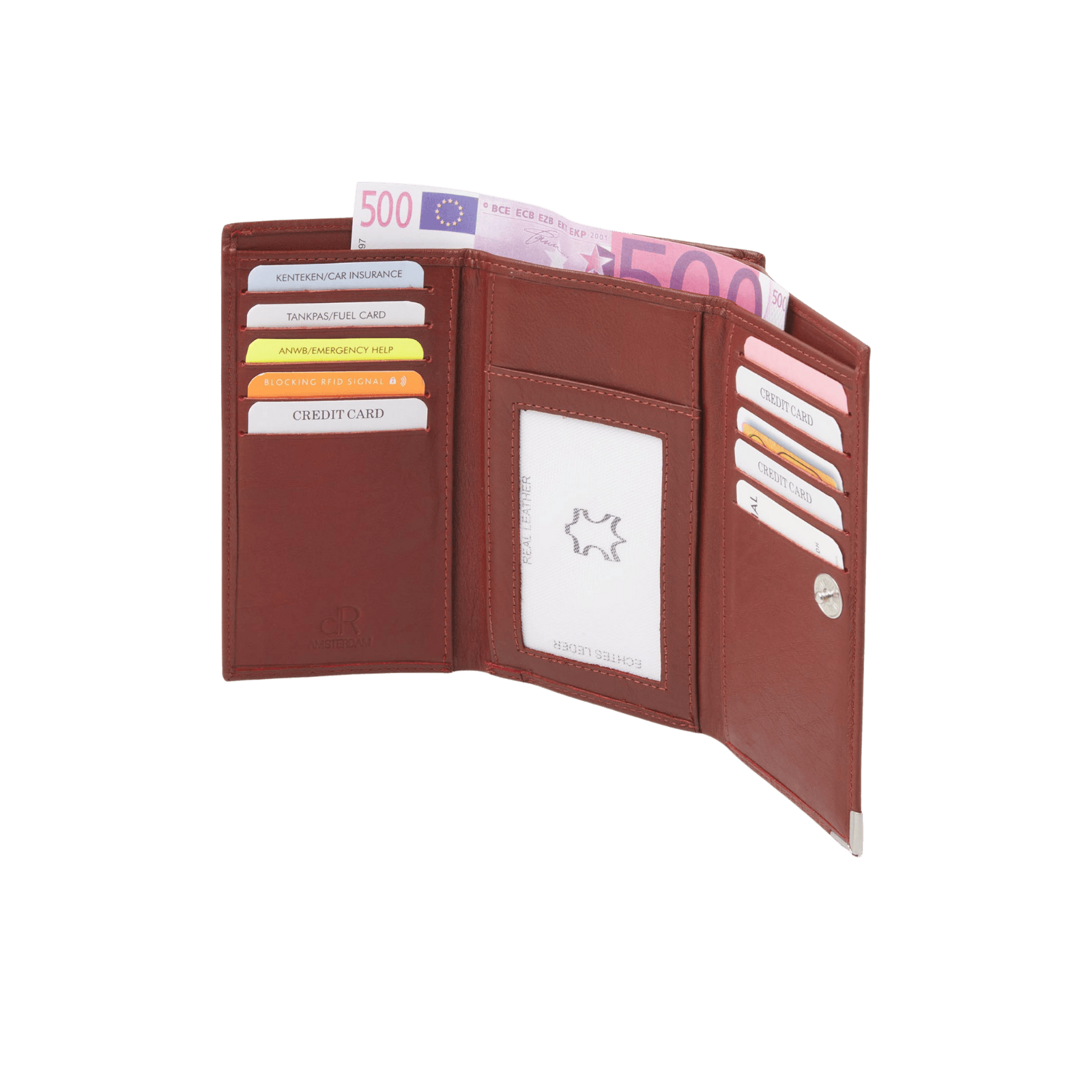 dR Amsterdam 15199 damesportemonnee RFID binnenkant