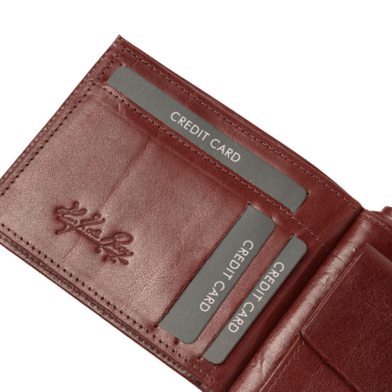 dR Amsterdam 2511 herenportemonnee RFID kastanjebruin open