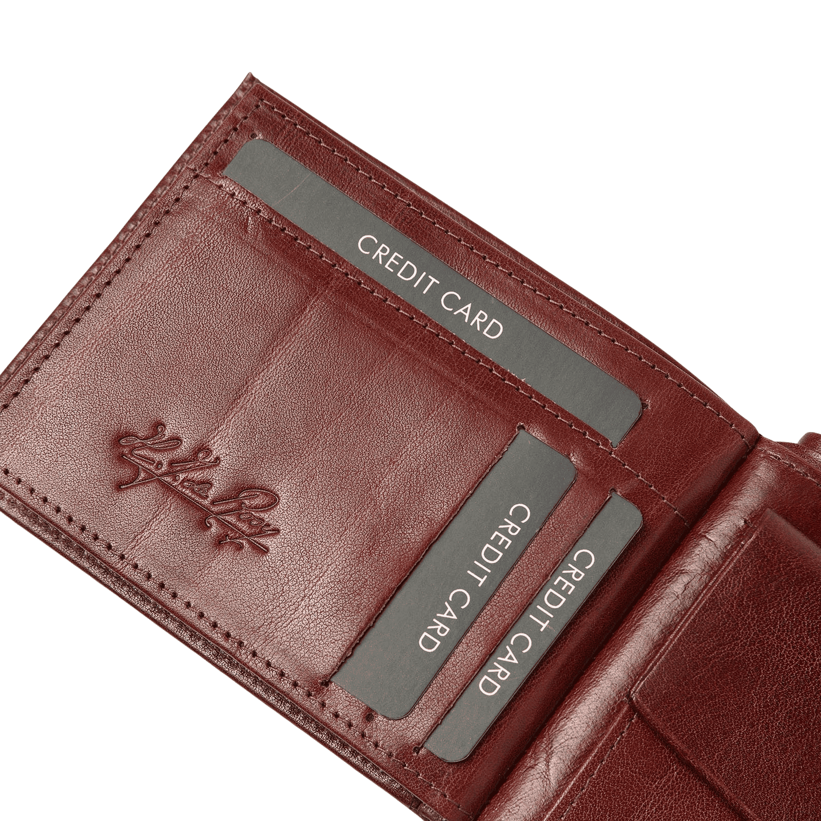 dR Amsterdam 2511 herenportemonnee RFID kastanjebruin open