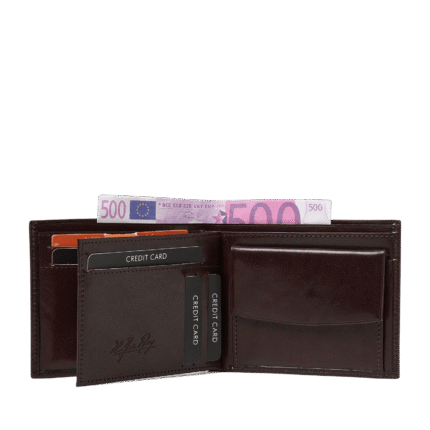 dR Amsterdam 2511 herenportemonnee RFID donkerbruin open