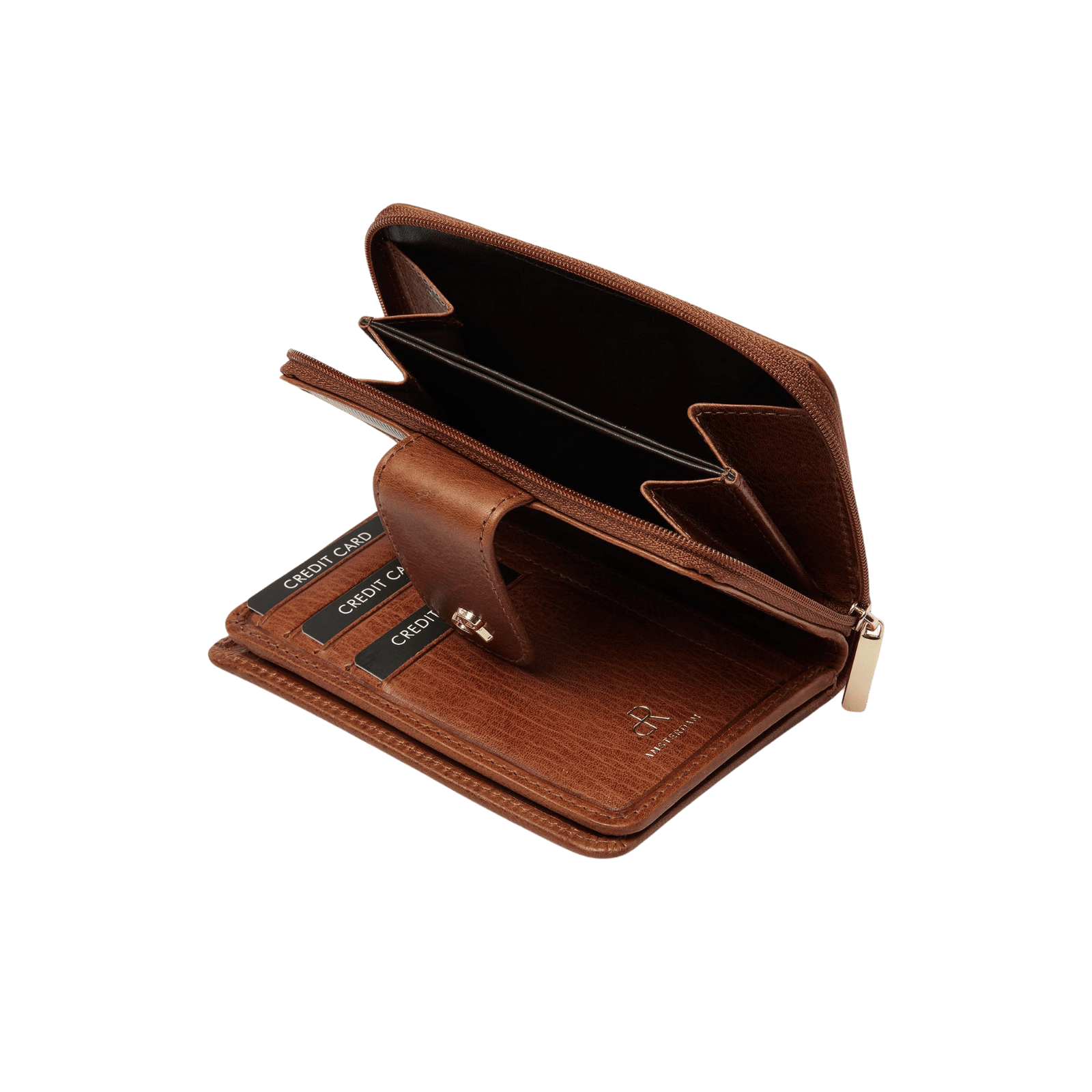 dR Amsterdam 28123 damesportemonnee RFID cognac open