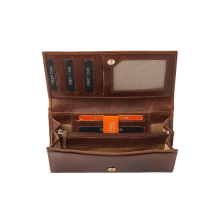 dR Amsterdam 28159 damesportemonnee RFID cognac open