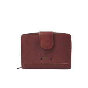 dR Amsterdam 93123 damesportemonnee met rits RFID bruin voorkant