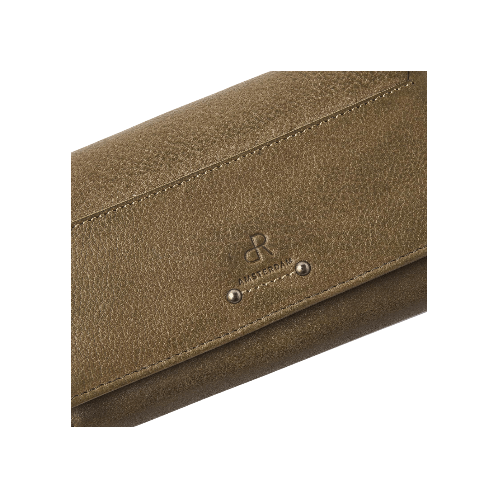 dR Amsterdam 93129 damesportemonnee RFID olive detail