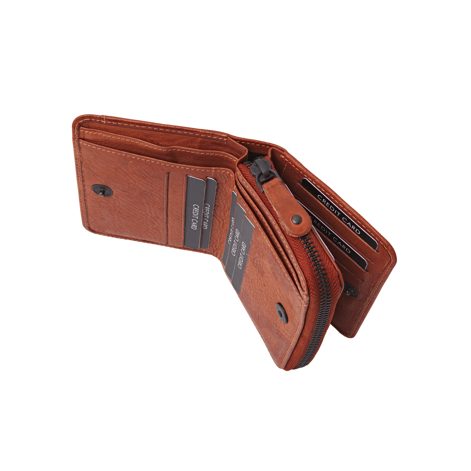 dR Amsterdam 93165 damesportemonnee RFID camel binnenkant