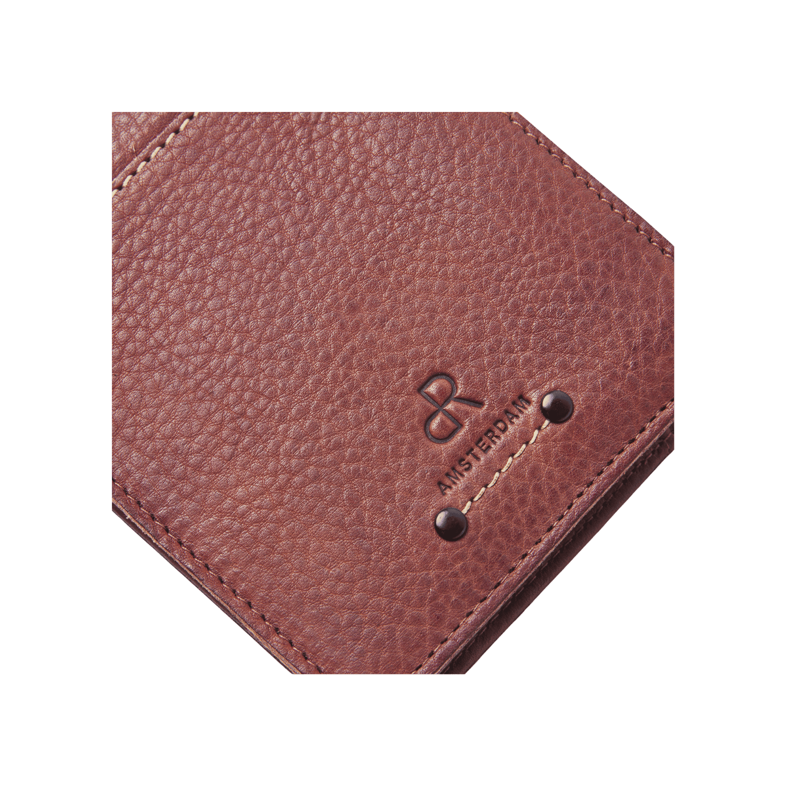 dR Amsterdam 93524 herenportemonnee RFID bruin detail