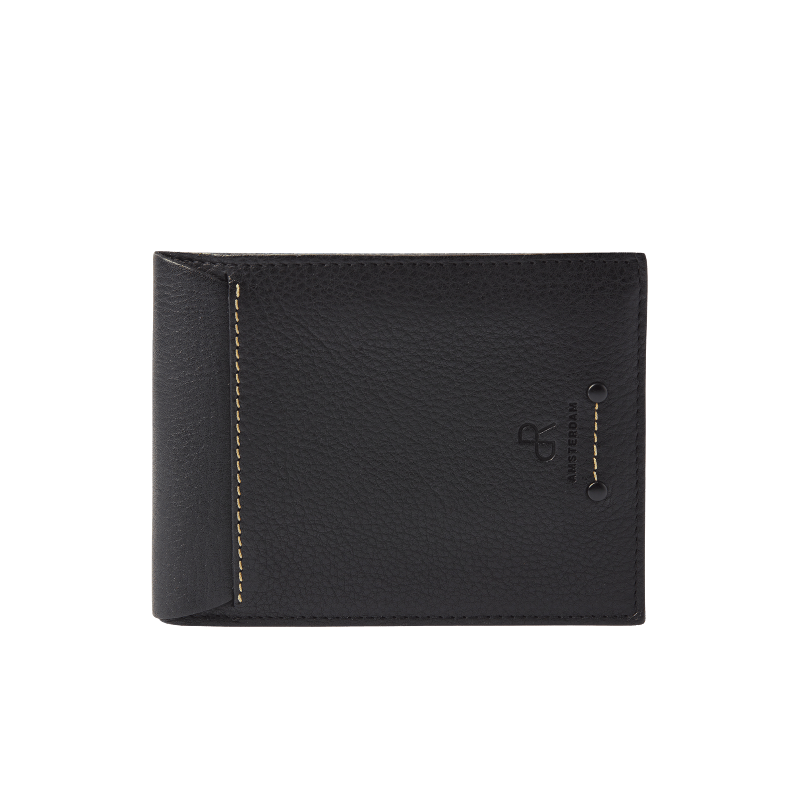 dR Amsterdam 93559 herenportemonnee RFID zwart voorkant