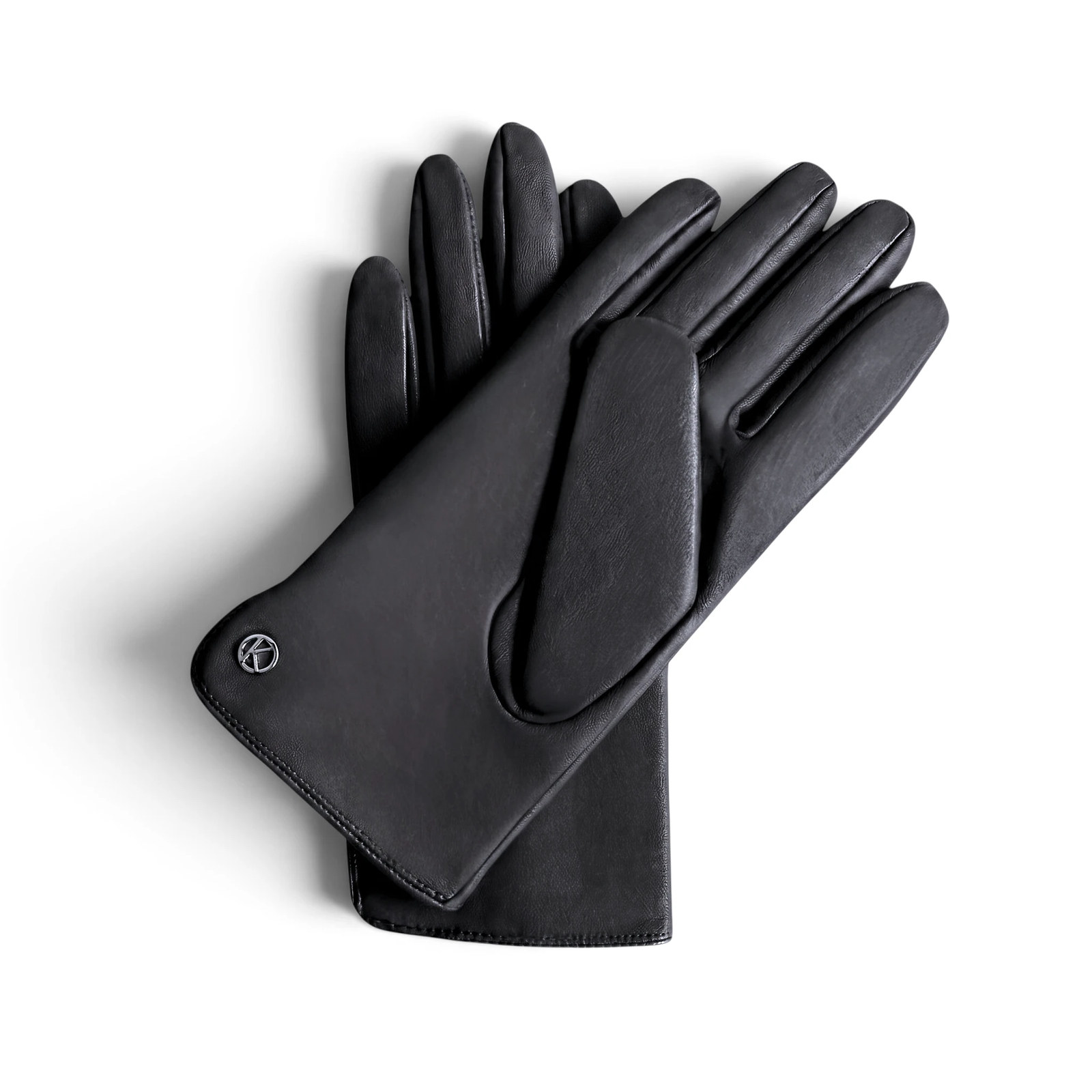 Kessler Carla dames leren handschoenen (lamsnappa met drukknoop) - Black - Afbeelding 6