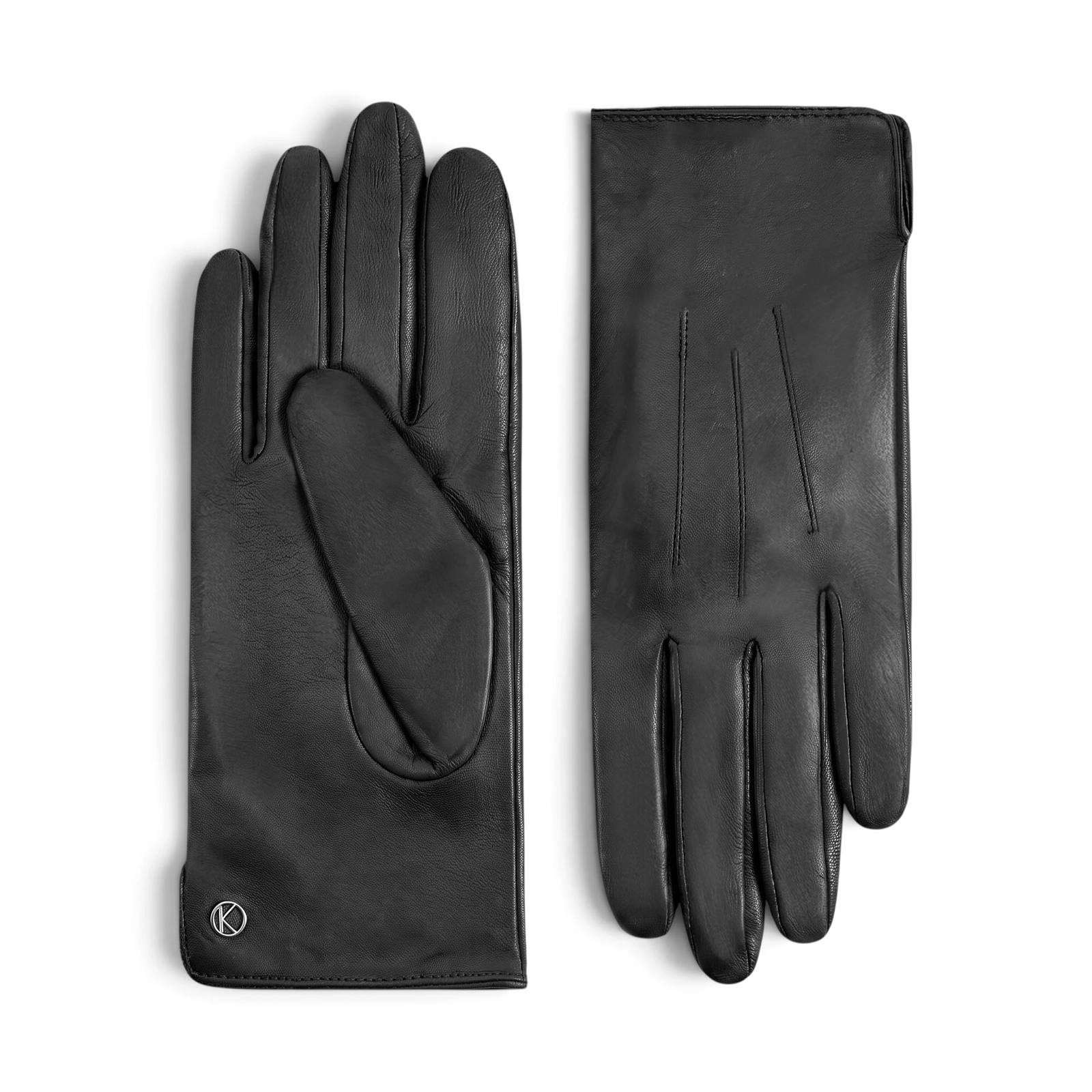 Kessler Carla dames leren handschoenen (lamsnappa met drukknoop) - Black - Afbeelding 5