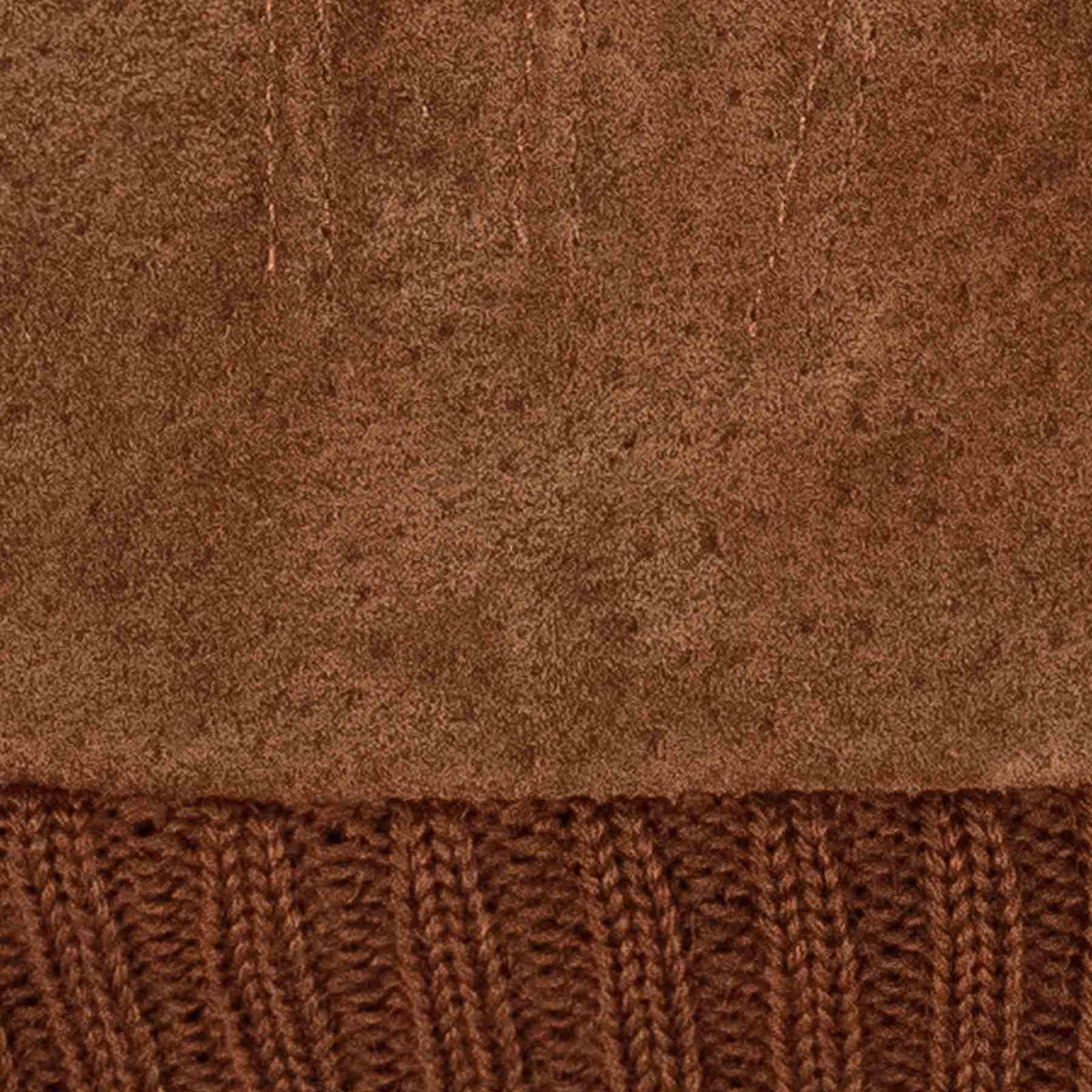 Kessler Liv dames handschoenen (veloursleer met gebreide boord) - Tobacco - Afbeelding 3