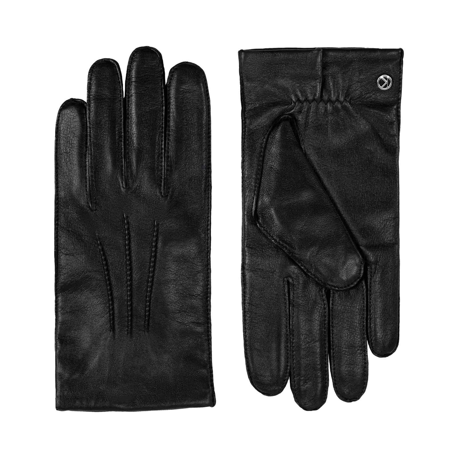 Kessler Paul heren leren handschoenen (lamsnappa met wollen voering) - Black - Afbeelding 2