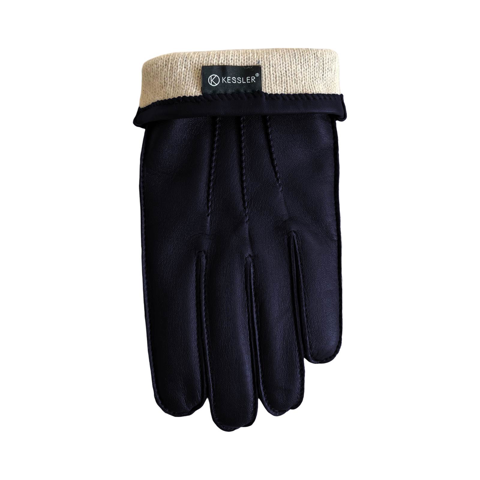 Kessler Paul heren leren handschoenen (lamsnappa met wollen voering) - Black - Afbeelding 3
