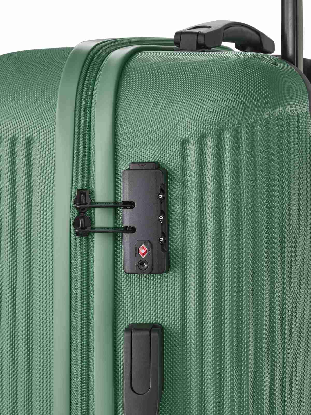 Travelite Bali 4-wiel trolley L 96 liter | Harde koffer 72349 80 groen TSA slot